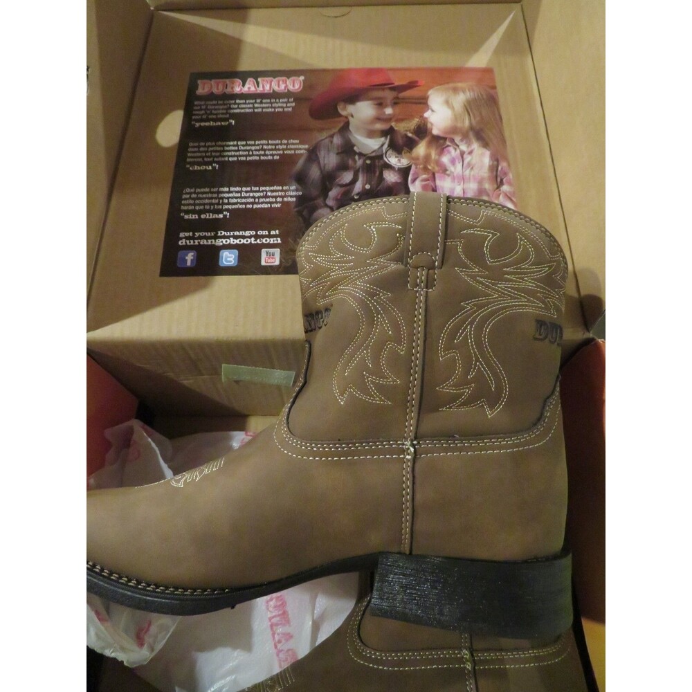 NWT Boys Brown Durango Boots, 7 Style DBT0177